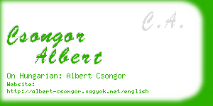 csongor albert business card